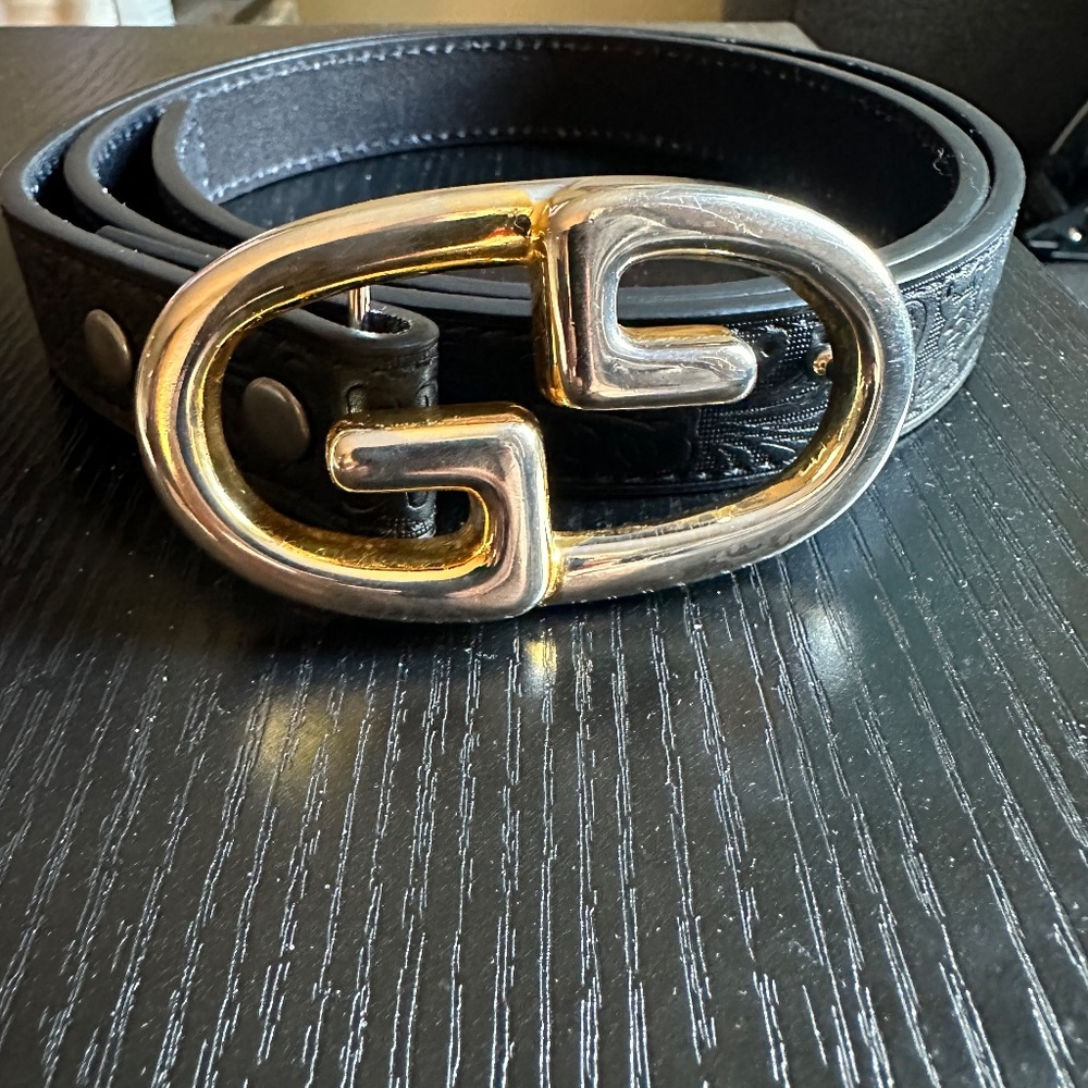 Gucci Double G Two Tone Gold/Silver Belt Buckle Fits a belt 1” - 1.25” strap